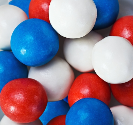 background of colored chewing gumの写真素材