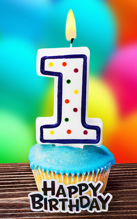 celebration of the first year either for a birthday or other eventの写真素材
