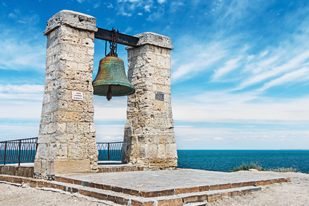 Big bell in the Chersonesus in Crimea, near Sevastopol. Russiaの写真素材