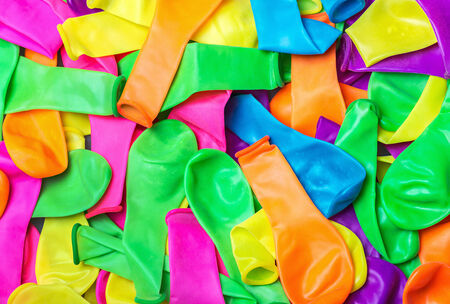 Multicolored not inflated balloon background