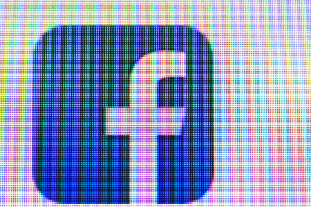 Moscow, Russia - September 24, 2014:Like us on Facebook icon on computer screen. Facebook is one of the largest social networks in the world. Was founded in 2004 by Mark Zuckerbergのeditorial素材