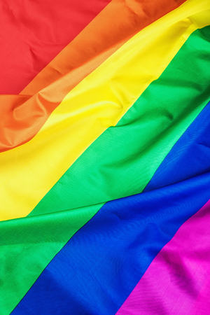 Fabric texture of the Gay flag backgroundの写真素材