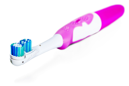 Electric toothbrush isolated on a white backgroundの写真素材