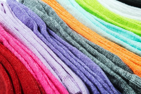 different color socks textile background. Textile backgroundの写真素材