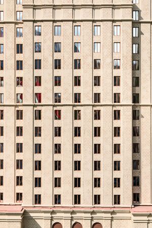 Moscow, RUSSIA - September 10, 2017: layout of the brick wall of the building. established on the feast in honor of the birthday of the 870th anniversary of Moscowのeditorial素材