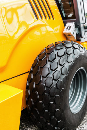 wheel tractor high tread. details of construction equipment and transport