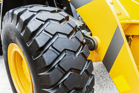  big wheel of the tractor or other construction equipment
