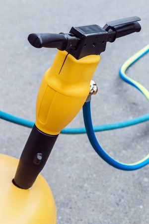 jackhammer for construction. Tools and construction supplies for the repair of roadsの写真素材