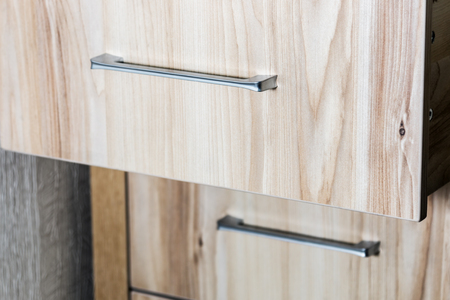 sliding doors and drawers drawer. modern materials and furniture for interiorの写真素材