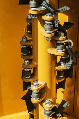 levers of management of construction equipment on the tractor, the excavator, the grader, etc