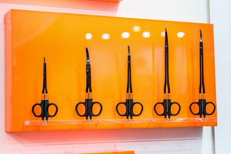 Moscow, Russia-December 4, 2018: 28th international exhibition of Medical equipment, medical products and consumables. exhibits at the exhibitionのeditorial素材