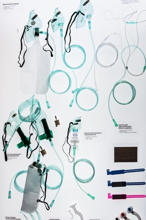 Moscow, Russia-December 4, 2018: 28th international exhibition of Medical equipment, medical products and consumables. exhibits at the exhibitionのeditorial素材