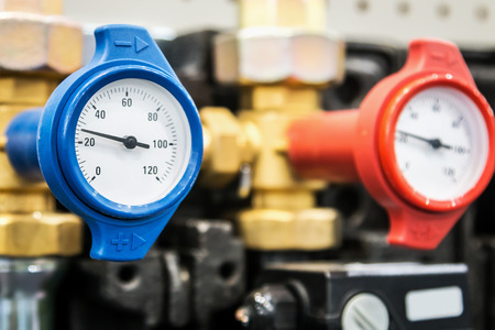 pressure devices, fittings and valve, pipes and adapters.の写真素材