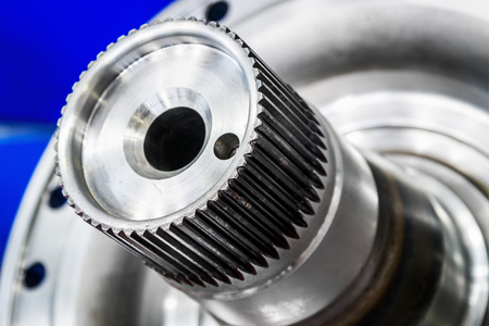 camshaft and tooth gear wheel used in machining metalworking industryの写真素材