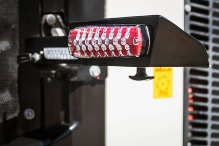 headlight overall mounted on a tractor or bulldozerの写真素材