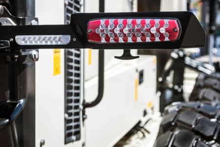 headlight overall mounted on a tractor or bulldozerの写真素材