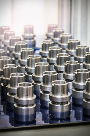 operation of the machine for processing metal. Parts and parts of machine tools for Metalworkingの写真素材