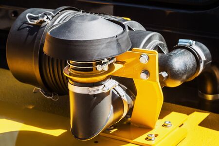 parts and details of the mechanism of the tractor, bulldozer and other construction equipmentの写真素材