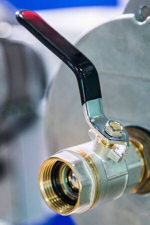 fittings and valve, pipes and adapters. Plumbing fixtures and piping partsの写真素材