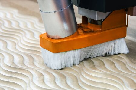 woodworking machine with a cutter and brush on the sawmillの写真素材