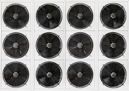 lot of fans in industrial cooling ventilation and air conditioning systems. lot of fans in industrial cooling ventilation and air conditioning systemsの写真素材
