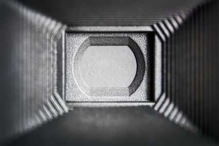 the aperture in an old film camera. Low depth of fieldの写真素材