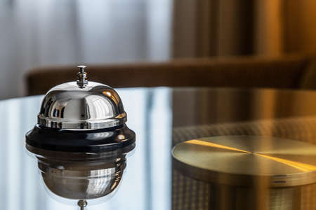 service bell in a hotel, restaurant or other promises.の写真素材