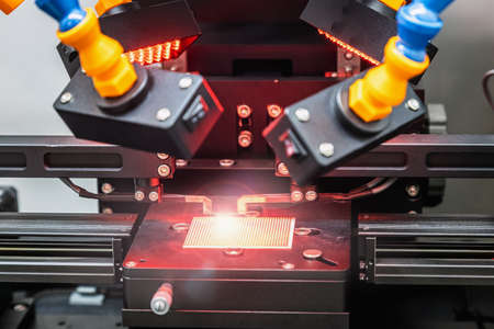 laser micro-welding of microprocessors and microchipsの写真素材