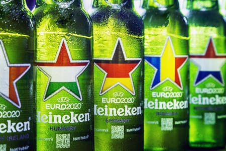 Heineken beer global brand for the 2021 European Football Championshipのeditorial素材
