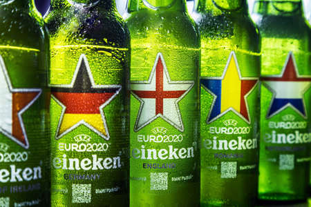 Heineken beer global brand for the 2021 European Football Championshipのeditorial素材