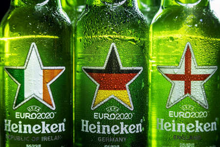 Heineken beer global brand for the 2021 European Football Championshipのeditorial素材
