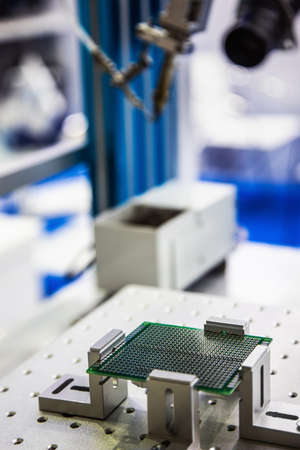 semi-automatic installation of ultrasonic micro-welding and assemblyの写真素材