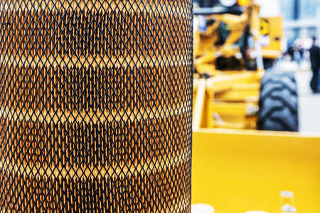 coarse filter on tractor, truck or construction machineryの写真素材