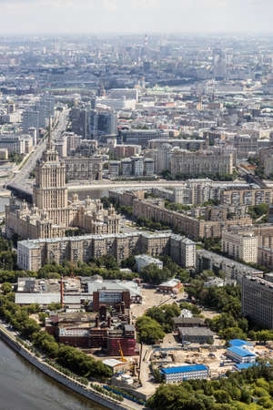 view of the residential and commercial buildings of the big cityの写真素材