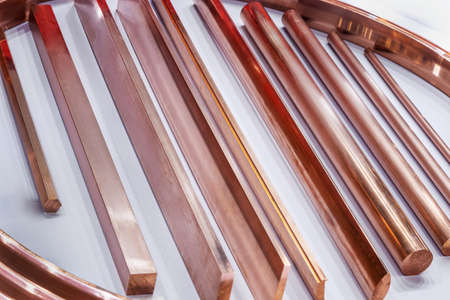 copper wire raw materials and metals industry and stock market conceptの写真素材