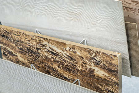 texture on samples of wooden boards and wooden surfacesの写真素材