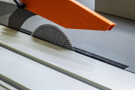 circular saw for sawing wood and chipboard productsの写真素材