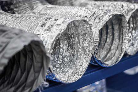 assortment of non-insulated aluminum air ducts