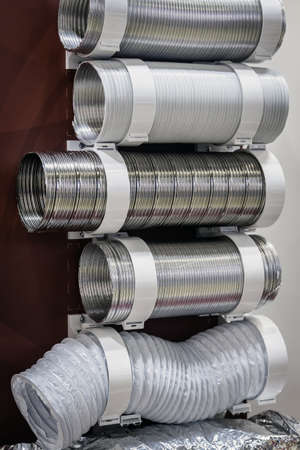 assortment of non-insulated aluminum air ductsの写真素材