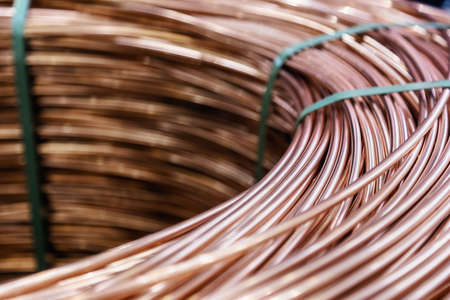 Copper tubes for cooling systems, air conditioners for other purposesの写真素材