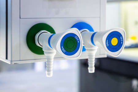 laboratory table for experiments, research and testing in the chemicalの写真素材
