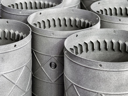 Metal printing technology for rocket engine components in a fabrication facilityの写真素材