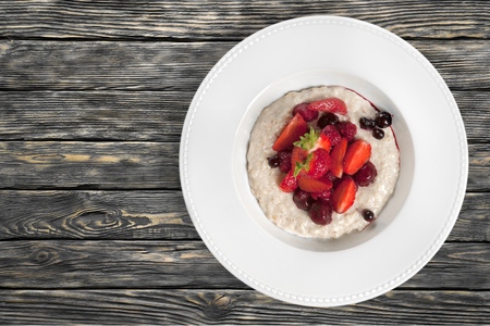 Porridge, Oat, Oatmeal.の写真素材