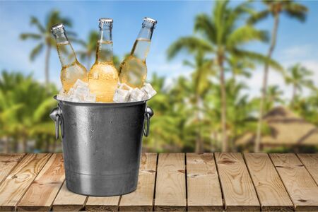 Beer Bottle, Beer, Bucket.の写真素材