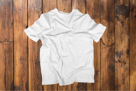 T-Shirt, White, Shirt.の写真素材