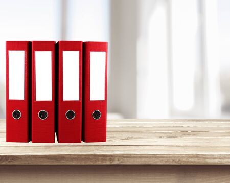 File, Ring Binder, Red.の写真素材