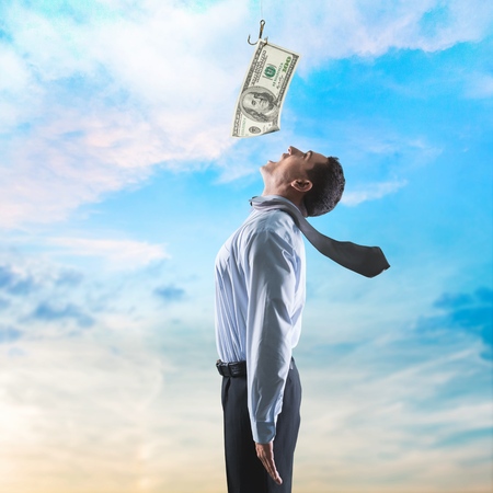 Piggy Bank, Fishing Hook, Currency.の写真素材