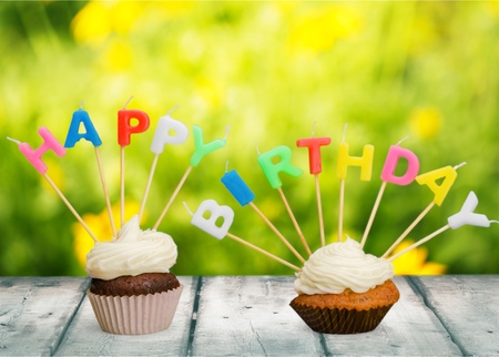 Birthday, Birthday Cake, Cupcake.の写真素材