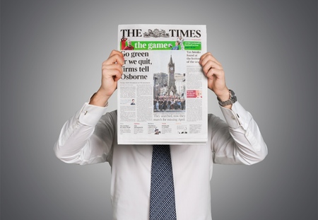 Newspaper, The Media, Reading.の写真素材