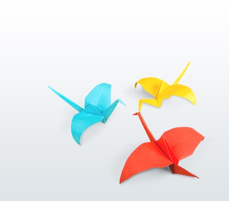 Origami, Paper, Bird.の写真素材